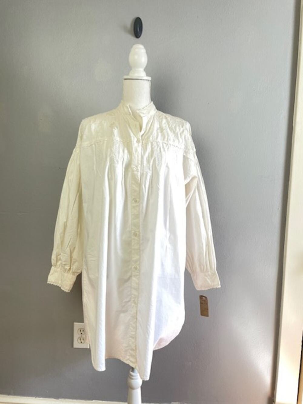 Marie Elyse Vintage Cottagecore Blouse Medium Cotton Prairie Poet Tunic Boho